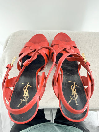 Saint Laurent tribute leather platform shoes, 37.5
