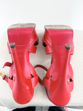 Saint Laurent tribute leather platform shoes, 37.5