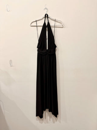 MISA halterneck midi dress, M