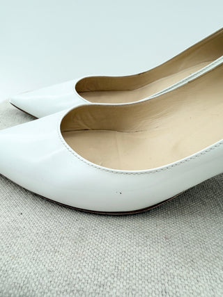 Jimmy Choo patent leather pointy pumps low heel, 39.5