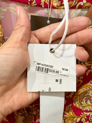 Imperial paisley print silky midi dress, L