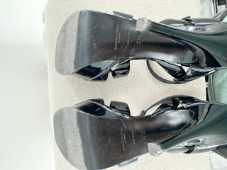Saint Laurent patent leather platform tribute sandals, 37.5