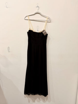 Reformation sleeveless midi dress with contrast trim, 8