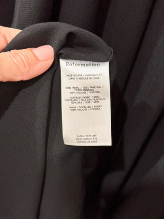 Reformation sleeveless midi dress with contrast trim, 8