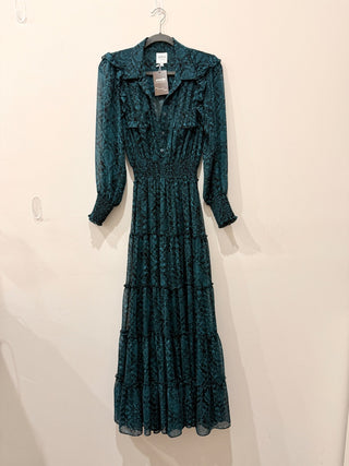 MISA long pattern dress, S