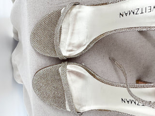 Stuart Weitzman heel sparkly sandals, 7