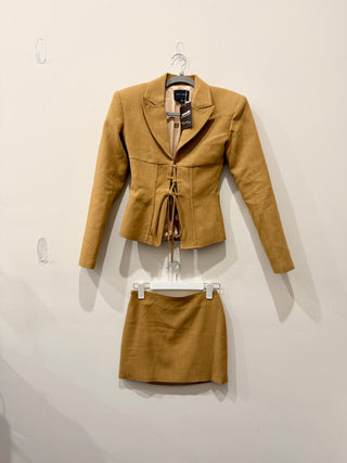 PLT label set jacket and micro skirt, top 2 / bottom 0