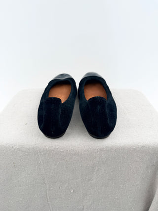 Lanvin flat suede and patent leather ballet flats, 41