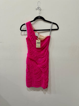 Herve Leger one shoulder ruched mini dress, S