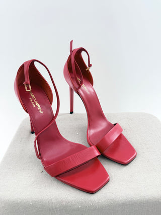 Saint Laurent leather high heel sandals, 41