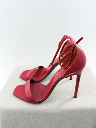 Saint Laurent leather high heel sandals, 41