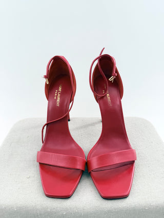 Saint Laurent leather high heel sandals, 41
