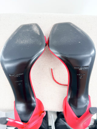 Saint Laurent leather high heel sandals, 41