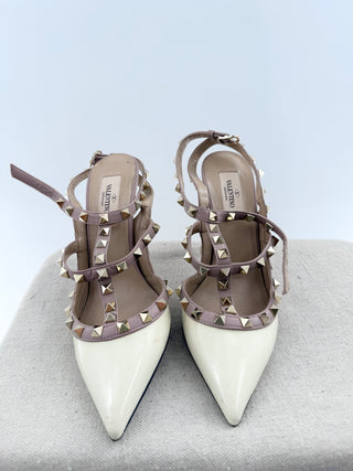 Valentino patent leather rockstud heels, 37.5