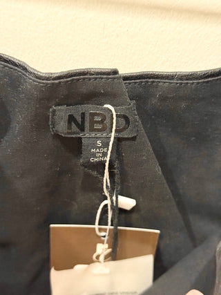 NBD faux leather corset top, S