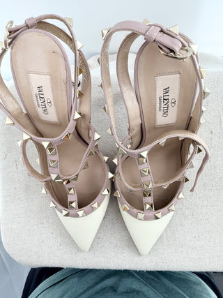 Valentino patent leather rockstud heels, 37.5