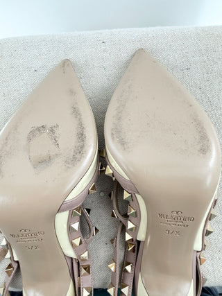 Valentino patent leather rockstud heels, 37.5