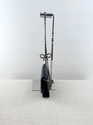 Chanel caviar leather small leather handbag with bow detail