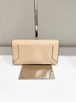 Henri Bendel leather wallet with silver hardware