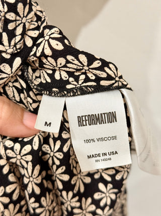 Reformation floral print wrap mini dress, M