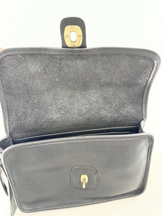 Coach leather medium size clutch bag with wristlet