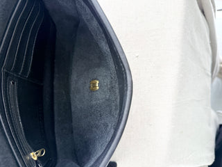 Coach leather medium size clutch bag with wristlet