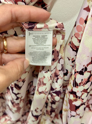 Equipment Boleyn Oversized Floral Print Button Down Shirt Pink Womens Size Small