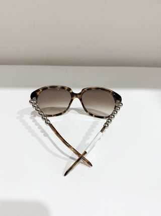 Emporio Armani EA 9539 round sunglasses with bead embellishments