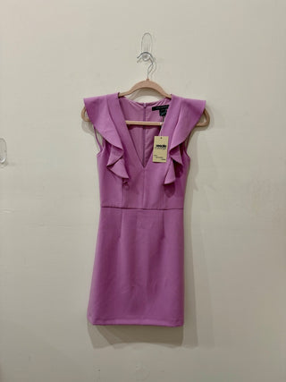 French Connection mini dress with ruffle sleeveless, 0