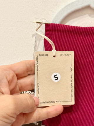 Maheli Heli ribbed asymmetrical crop top, S