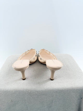 Loeffler Randall mesh crystal embellished low heel mules, 9