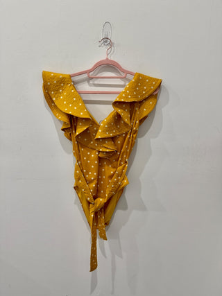 Johanna Ortiz one piece swimsuit with ruffles, M