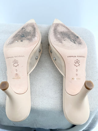 Loeffler Randall mesh crystal embellished low heel mules, 9