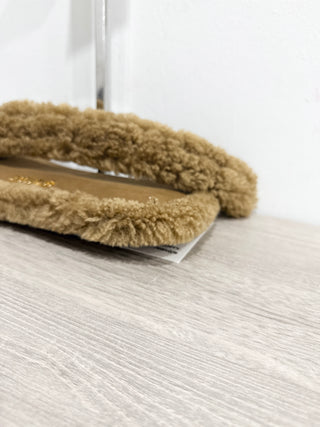 Jacquemus suede fur trim handbag