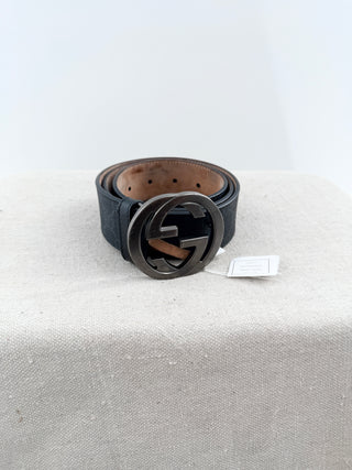 Gucci men GG belt with GG print, 85 / 34