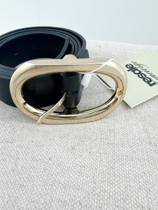 Anine Bing signature link belt wide leather, M/L