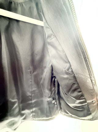 Neely Mack leather jacket with front tie, S