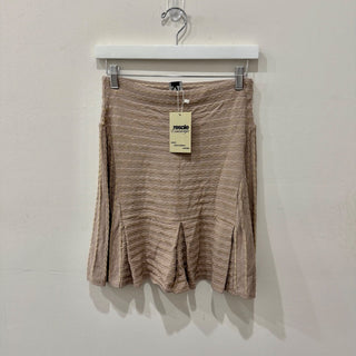 Missoni High Waisted Ruffle Hem Mini Knit Skirt Beige Women's Size 42 IT / 6 US