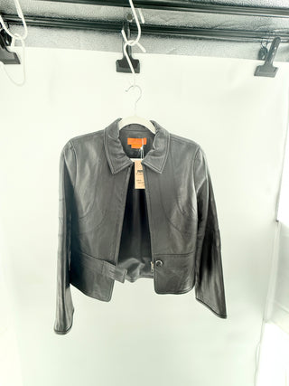 Neely Mack leather jacket with front tie, S