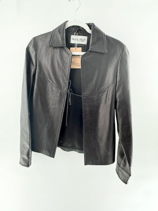 Neely Mack leather jacket with collar, S