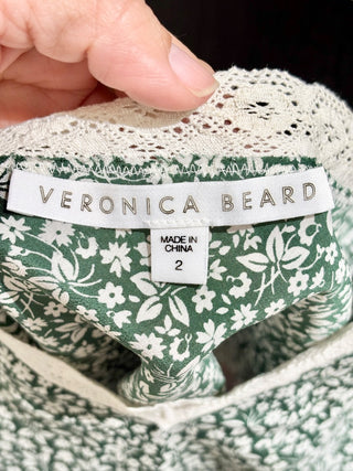 Veronica Beard green white casual set: tank and skirt, 2