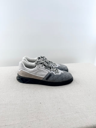 Chanel quilted suede and fabric sneakers CC, 41