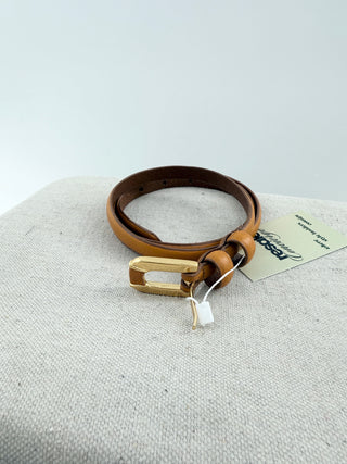 Etienne aigner thin leather belt, L