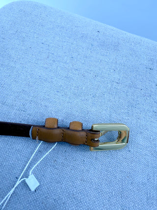 Etienne aigner thin leather belt, L