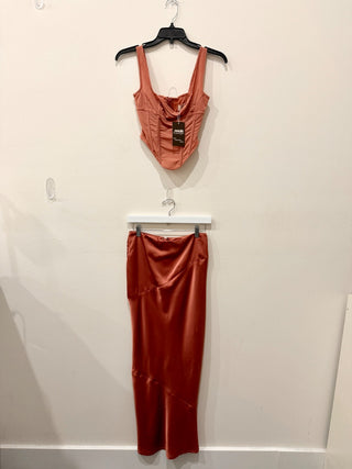 House of CB 2 piece set long skirt and corset top, XS