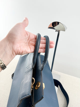 Anya Hindmarch ephson top handle leather bag with long strap