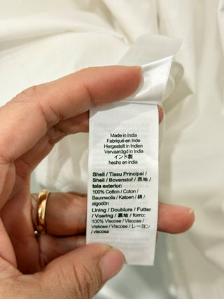 J. Crew Sleeveless High-Neck Cotton Poplin A-Line Midi Dress White Womens Size 4