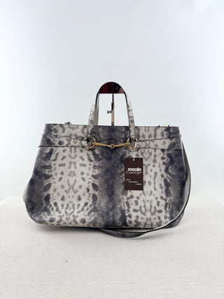 Gucci horsebit python tote bag large