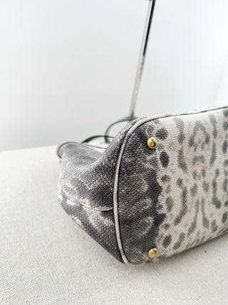 Gucci horsebit python tote bag large