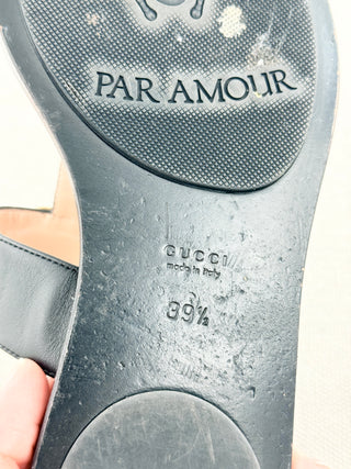 Gucci leather GG thong sandals, 39.5